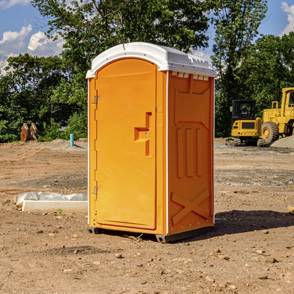 how often are the porta potties cleaned and serviced during a rental period in Meadows Of Dan